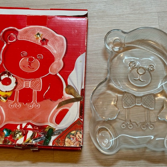 Mikasa Crystal Holiday Bear Platter 11.5” Serving Tray Made in Japan – Cute Deco - Picture 3 of 16